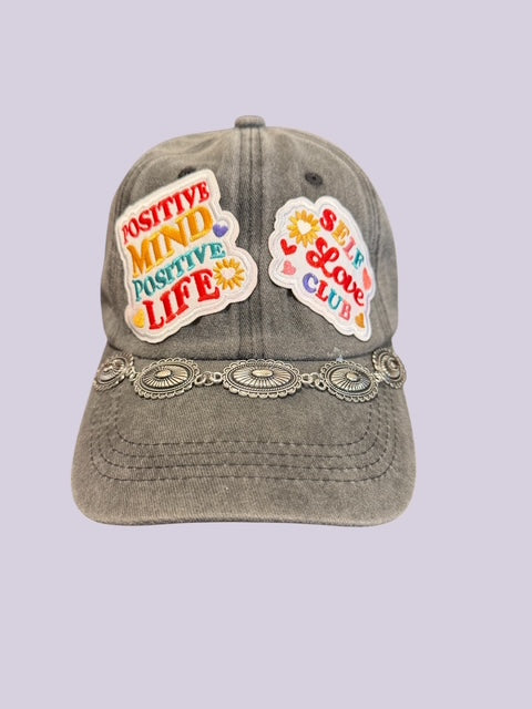 Positive Mind Positive Life Hat – Self Love Club Western Cap